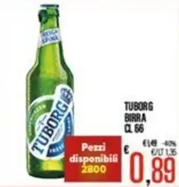 Supermercati EffePiù Tuborg birra offerta