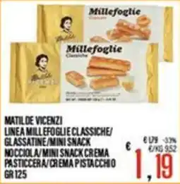 Supermercati EffePiù Matilde Vicenzi Millefoglie Classiche offerta
