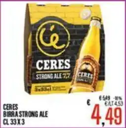 Supermercati EffePiù Ceres birra strong ale offerta