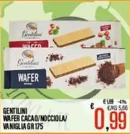 Supermercati EffePiù Gentilini wafer cacao/nocciola/vaniglia offerta