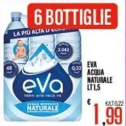 Supermercati EffePiù Acqua naturale Eva offerta