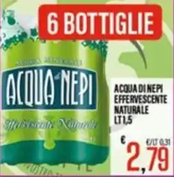 Supermercati EffePiù Acqua Nepi effervescente naturale offerta