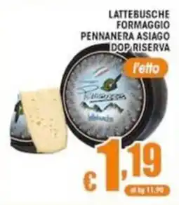 Sacoph Formaggio Pennanera Asiago DOP Riserva offerta