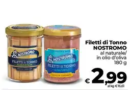 Ipercoop Radenza Filetti di Tonno Nostromo offerta