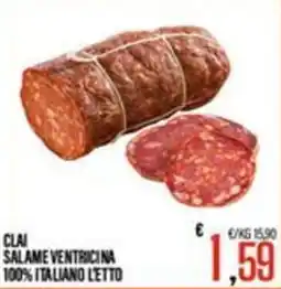 Supermercati EffePiù Clai salame ventricina 100% italiano letto offerta
