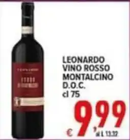 Iper Triscount Leonardo vino rosso montalcino d.o.c. offerta