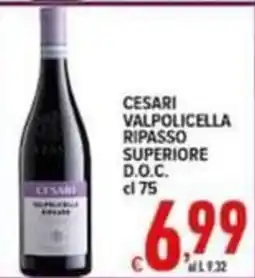Iper Triscount Cesari Valpolicella Ripasso Superiore D.O.C. offerta