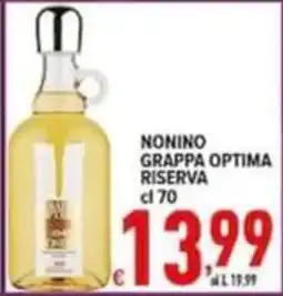 Iper Triscount Nonino Grappa Optima Riserva offerta