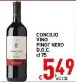 Iper Triscount Concilio vino pinot nero offerta
