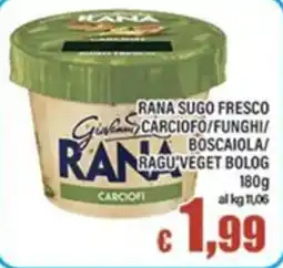 Top Supermercati Rana sugo fresco carciofi offerta