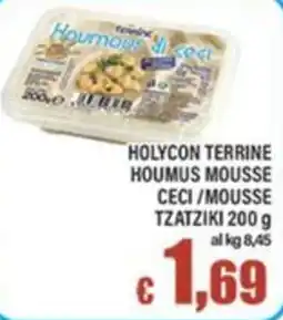 Top Supermercati Holycon terrine Houmous mousse Ceci / mousse Tzatziki offerta