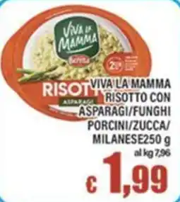 Top Supermercati Viva la mamma risotto con asparagi/funghi porcini/zucca/milanese offerta