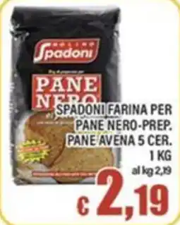 Top Supermercati Spadoni farina per pane nero-prep. pane avena 5 cer. offerta