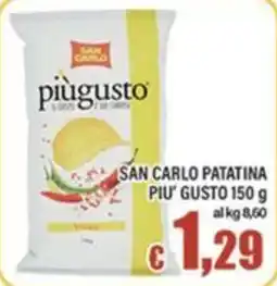 Top Supermercati San Carlo Patatina Più Gusto offerta