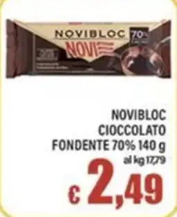 Top Supermercati Novibloc cioccolato fondente 70% offerta