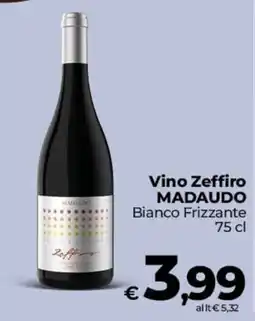 Ipercoop Radenza Vino Zeffiro Madaudo Bianco Frizzante offerta