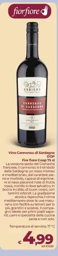 Ipercoop Radenza Vino Cannonau di Sardegna Fior fiore Coop offerta
