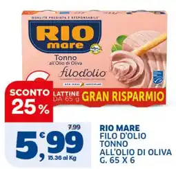 Ok Sigma Rio mare tonno all'olio di oliva filod'olio offerta