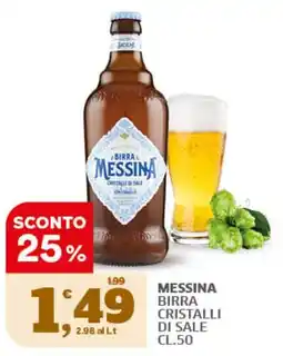 Ok Sigma Messina birra cristalli di sale offerta