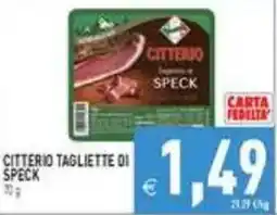 Pim Supermercati Citterio tagliette di speck offerta