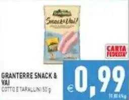 Pim Supermercati Granterre snack & vai offerta