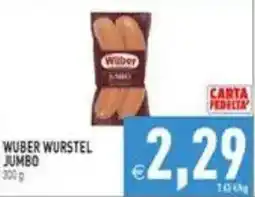 Pim Supermercati Wuber wurstel jumbo offerta