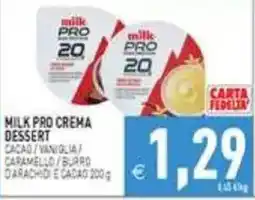 Pim Supermercati Milk Pro Crema Dessert offerta
