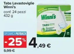 Carrefour Iper Tabs Lavastoviglie Winni's offerta