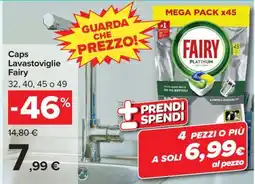 Carrefour Iper Caps Lavastoviglie Fairy offerta