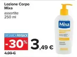 Carrefour Iper Lozione Corpo Mixa offerta