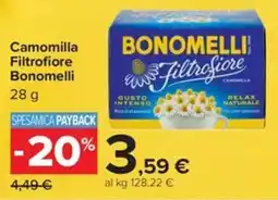 Carrefour Iper Camomilla Filtrofiore Bonomelli offerta