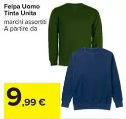 Carrefour Iper Felpa Uomo Tinta Unità offerta