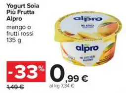 Carrefour Iper Yogurt Soia Più Frutta Alpro offerta