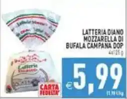Pim Supermercati Latteria Diano Mozzarella di Bufala Campana DOP offerta