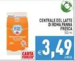 Pim Supermercati Centrale del latte di Roma panna fresca offerta
