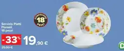 Carrefour Iper Servizio Piatti Floreali offerta