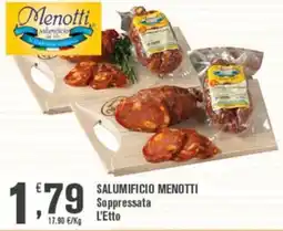 Conté Supermercati Salumificio Menotti Soppressata offerta