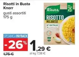 Carrefour Iper Risotti in Busta Knorr offerta