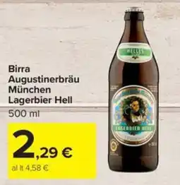 Carrefour Iper Birra Augustinerbräu München Lagerbier Hell offerta