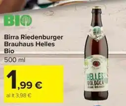 Carrefour Iper Birra Riedenburger Brauhaus Helles Bio offerta