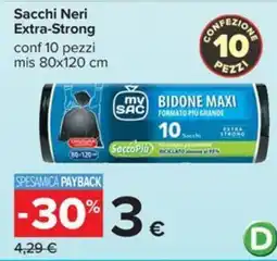 Carrefour Iper Sacchi Neri Extra-Strong my SAC offerta