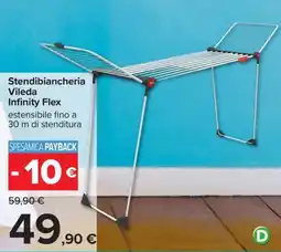 Carrefour Iper Stendibiancheria Vileda Infinity Flex offerta
