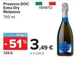 Carrefour Iper Prosecco DOC Extra Dry Malpasso offerta