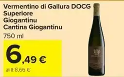 Carrefour Iper Vermentino di Gallura DOCG Superiore Giogantinu offerta