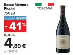 Carrefour Iper Rosso Memoro Piccini offerta