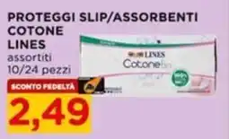 Alì Supermercati Proteggi slip/assorbenti cotone lines offerta
