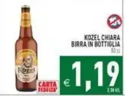 Pim Supermercati Kozel chiara birra in bottiglia offerta