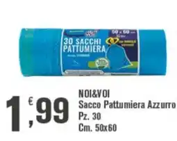 Conté Supermercati NOI&VOI Sacco Pattumiera Azzurro offerta