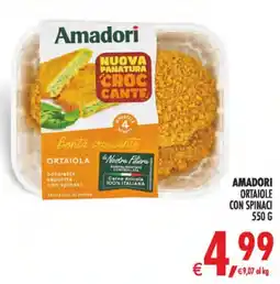 Deco Superstore Amadori ortaiole con spinaci offerta