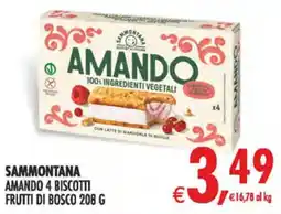 Deco Iperstore Sammontana Amando 4 biscotti frutti di bosco offerta